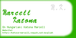marcell katona business card